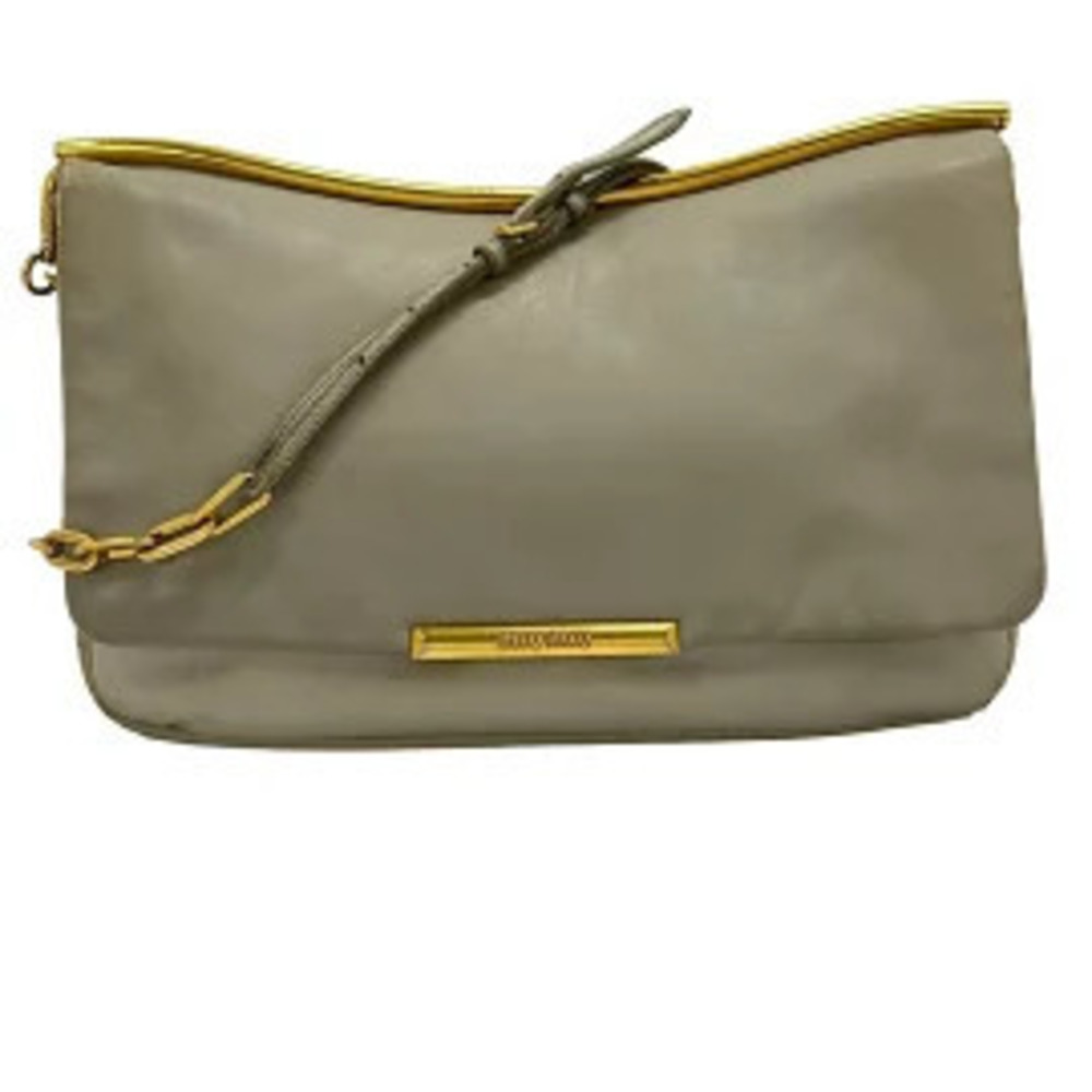 Miu Miu Shoulder Bag Double Face Gray Leather